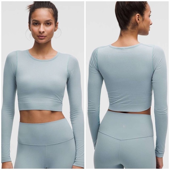 lululemon athletica Tops - Lululemon Ebb to Street Long-Sleeve Shirt Chambray (Size 2)